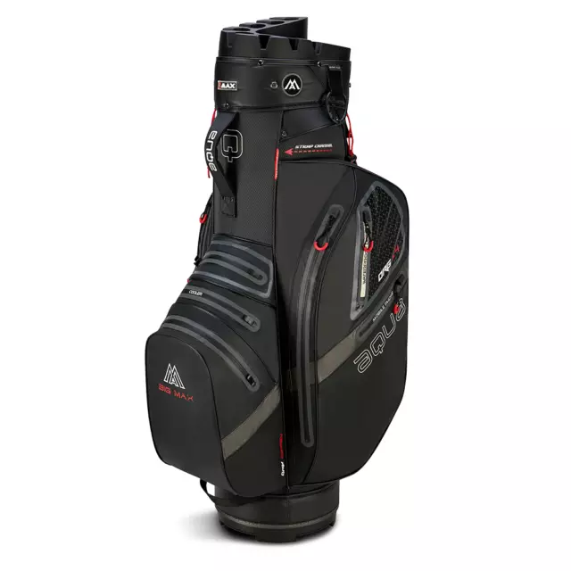 BIG MAX AQUA Silencio 4 Golf Cartbag - 100% Wasserdicht Schwarz