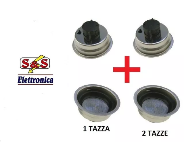 1Kit Filtro Crema 1 Tazza+Filtro 2 Tazze Per De Longhi Ec 201 201Cd 201Cd.b