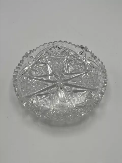 Libbey Bowl American Brilliant Cut Glass ABP 6" Nut Candy Dish Signed Antique Libbey Bowl American Brilliant Cut Glass ABP 6" Nut Candy Dish Signed Antique