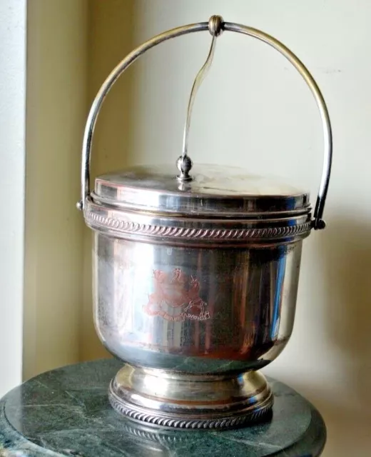 F B ROGERS SILVER CO.  Silver On Copper  ICE BUCKET