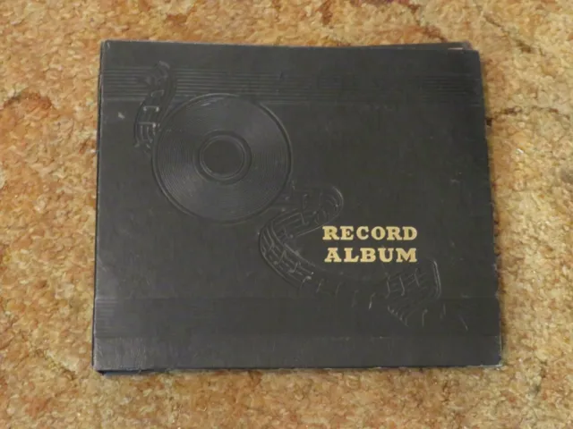 78 Rpm Record  Storage Album, Black,  Holds,  10 Records,