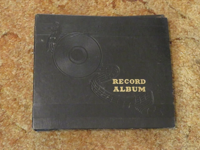 78 Rpm Record  Storage Album, Black,  Holds,  10 Records,