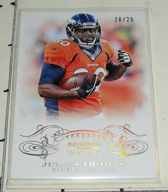 2013 National Treasures JULIUS THOMAS #31 Silver/25 Denver BRONCOS Portland St