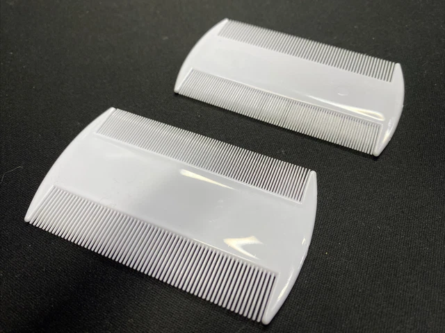 2X Double Sided Nit Comb Head Lice Detection pet dog cat flea peine para piojos 2