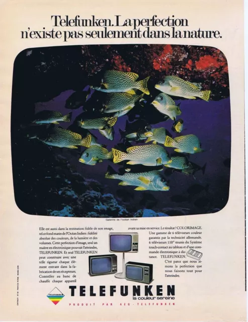 PUBLICITE ADVERTISING 114 1976 TELEFUNKEN télévision