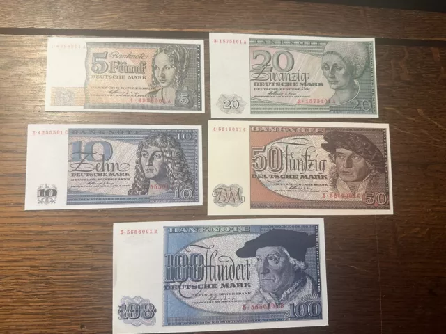 REPRODUKTION von Ersatz-Banknoten der Bundesbank-Serie II Für West-Berlin