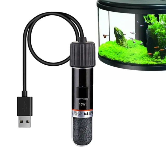 Fish Tank Heating Rod USB Rechargeable 10W Aquarium Thermostat Rod
