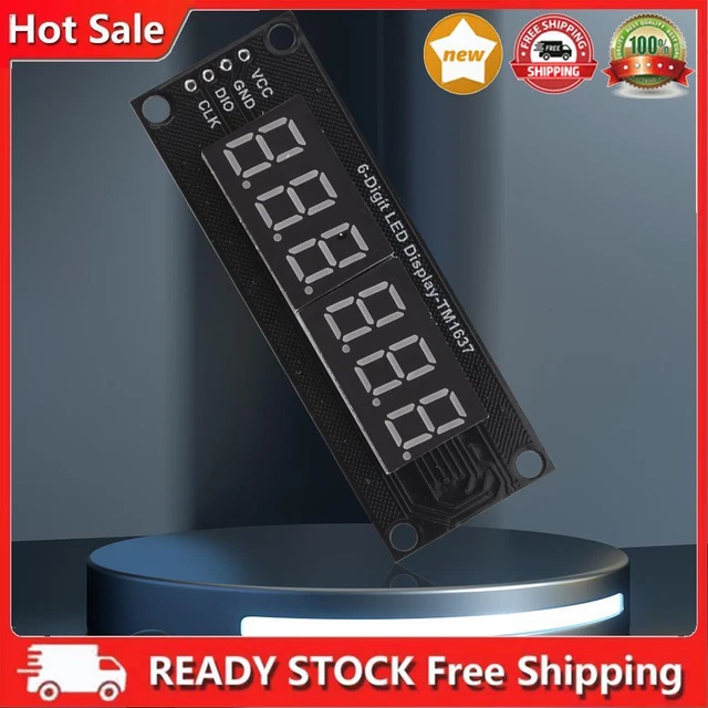 Modulo LED digitale 0,36"" TM1637 6 cifre 7 segmenti per Arduino (verde)
