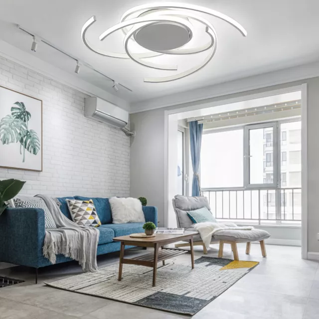 Modern LED Ceiling Light Fixture Flower-shape Lamp Chandelier Living Room
