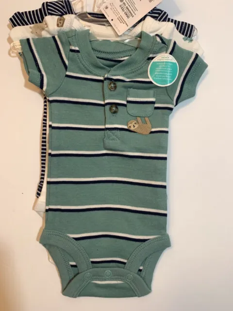 Child of Mine by Carter's Baby Boy Bodysuits 3-Pack NWT -  Babysoft Cotton