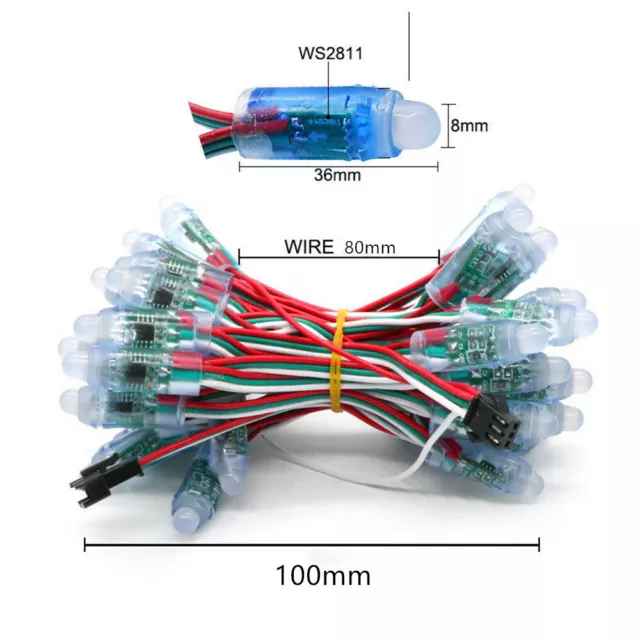 DC5V/DC12V WS2811 Full Color LED Pixels String Lights Digital Addressable Module 2