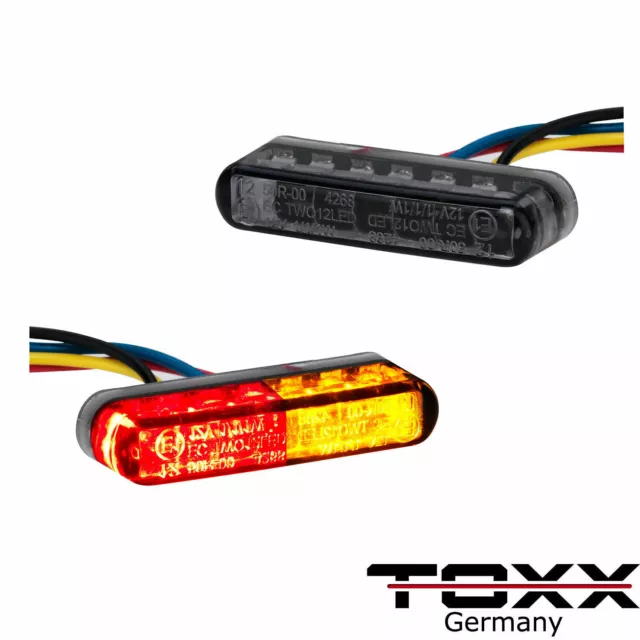 ToXx Led 3in1 Mini Blinker Shorty schwarz smoke getönt Einbaublinker Miniblinker