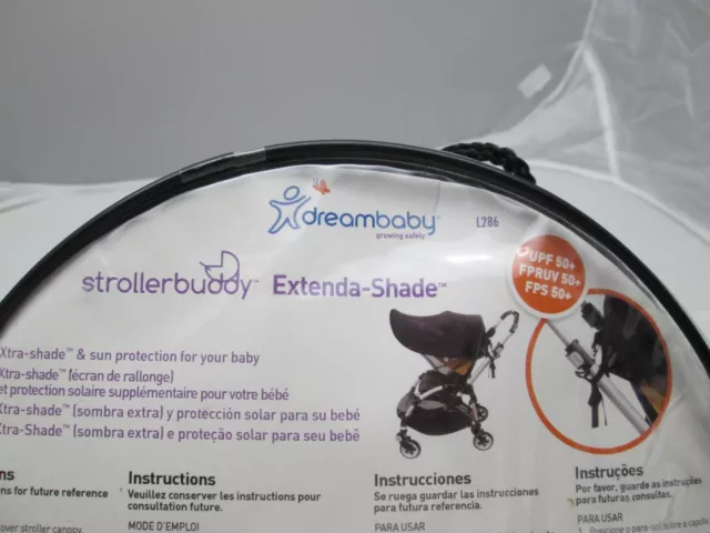 Dream Baby Stroller Buddy UV Protective Stroller Shade Cover Black