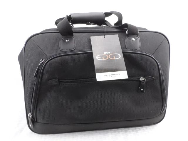 BOYT Black Canvas Boarding Duffle w/Shoulder Strap Overnight Carry On Bag NEW!