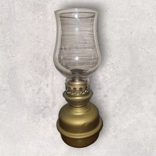 Ancienne lampe à huile pétrole en laiton, Cuivre  XXe Made In FRANCE  Vintage