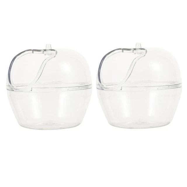 2 Pcs Hamster Hideout Transparent Hamster House Clear Tub Clear Container Pet