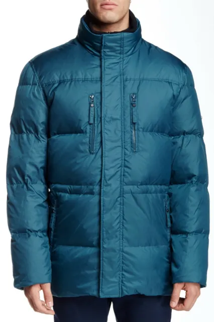 ANDREW MARC BLIZZARD Men's Quilted Down Puffer Parka Jacket w/ Fleece ...