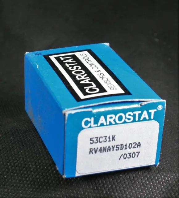 One (1) Clarostat RV4NAYSD102A/0307 22MM Linear Taper Potentiometer NEW