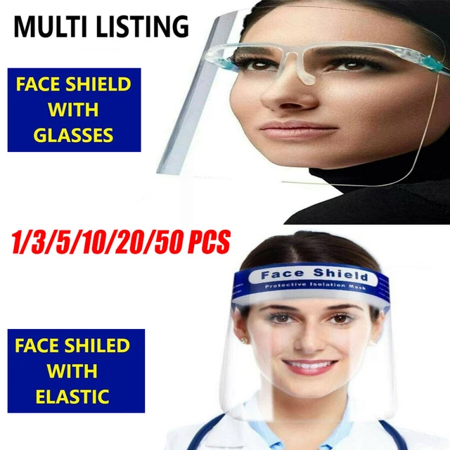 FACE SHIELD FULL Face Visor Protection Mask ppe Shield Transparent