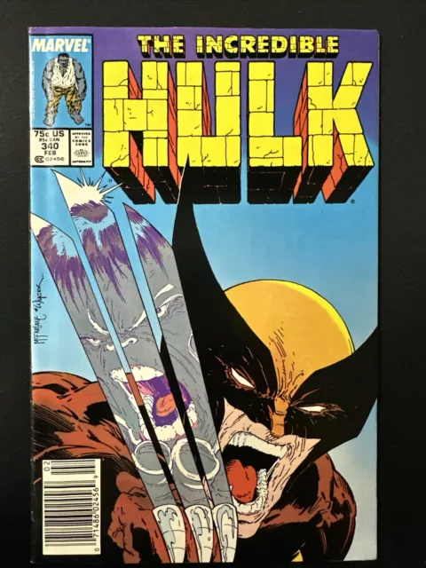 Incredible Hulk #340 newsstand Classic Wolverine McFarlane 1988 Fine/VF *A2