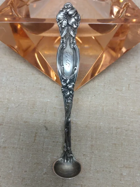 Sterling Silver Mustard Ladle In Frontenac By International Silver Co. 1903 Lily