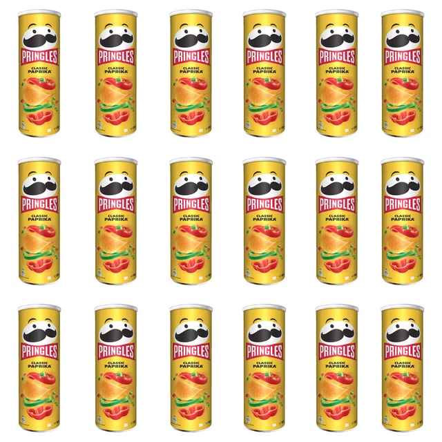 Pringles Classique Poivron Goût Stapelchips 185g 18er Pack