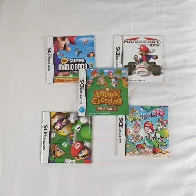 Instruction Manual/Booklet - Nintendo DS - Genuine US Editions - Mario, Yoshi