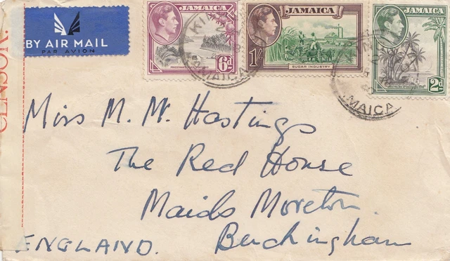 Jamaica 1940 Air Mail Kingston To England