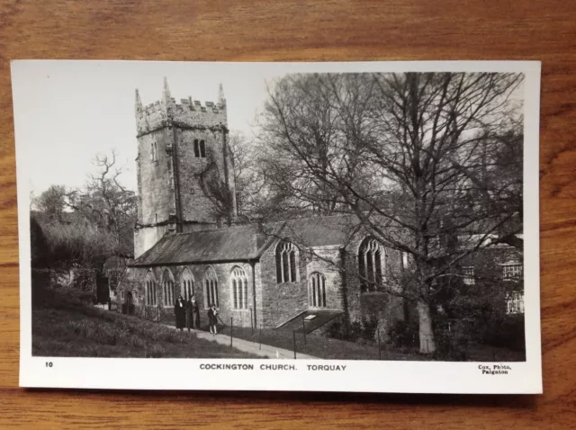 Vintage Postcard Cockington Church , Torquay  RP . Free UK P&P