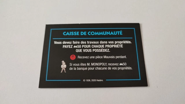 Cartes Chance Et Caisse De Communauté Pour Monopoly Francs - Édition 1996 - Parker - Occasion