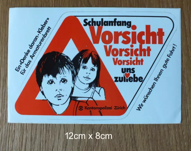 Alter Aufkleber Sticker Kantonspolizei Zürich Polizei Schweiz Schulanfang