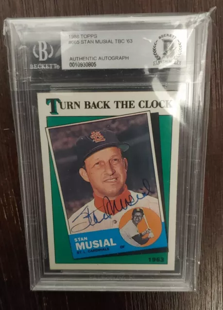  1988 Topps # 665 Turn Back The Clock Stan Musial St
