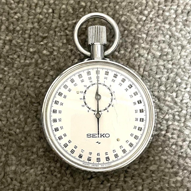 Chronomètre De Poche Seiko Mécanique Vintage - Montre Bracelet, Acier, Ne Fonctionne Pas - à Restaurer Pour Collection