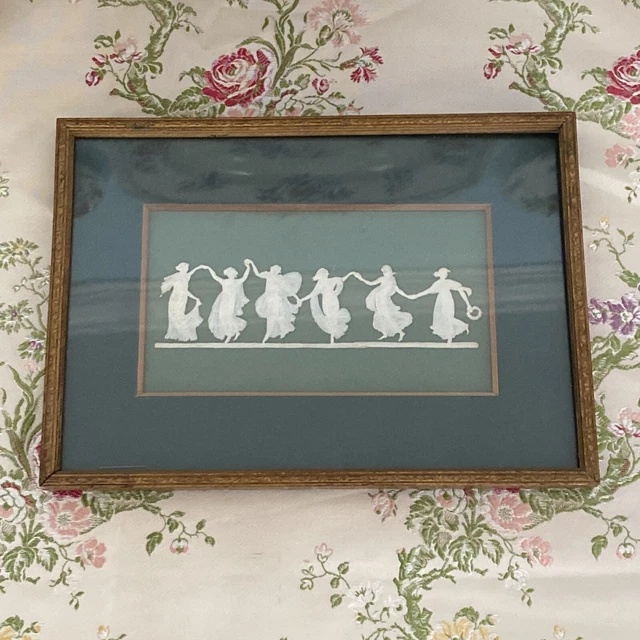 Wedgwood Style Dancing Hours Framed Painting Early 20th Century