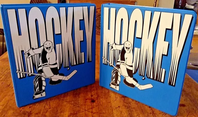 Pair Hockey Albums, Notebooks, Binders, for Collector Cards, Memorabilia, New