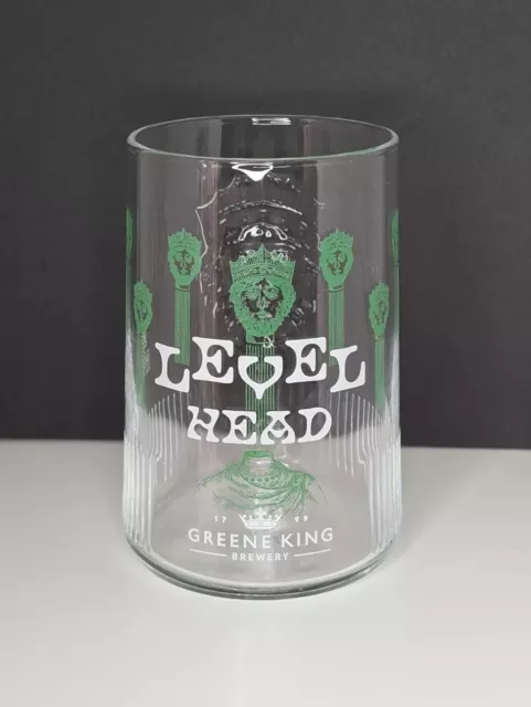 Green King Level Head craft beer Pint Glass Brand New