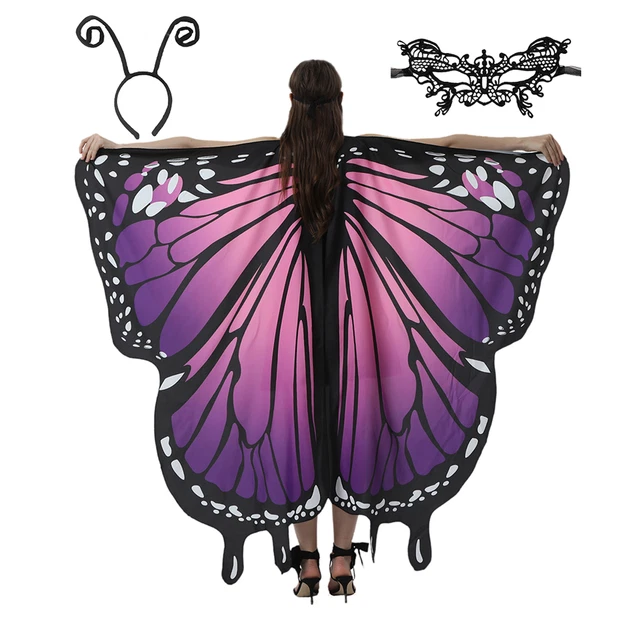 3pcs/set For Girls Antenna Headband Polyester Party Favors Butterflies Wings
