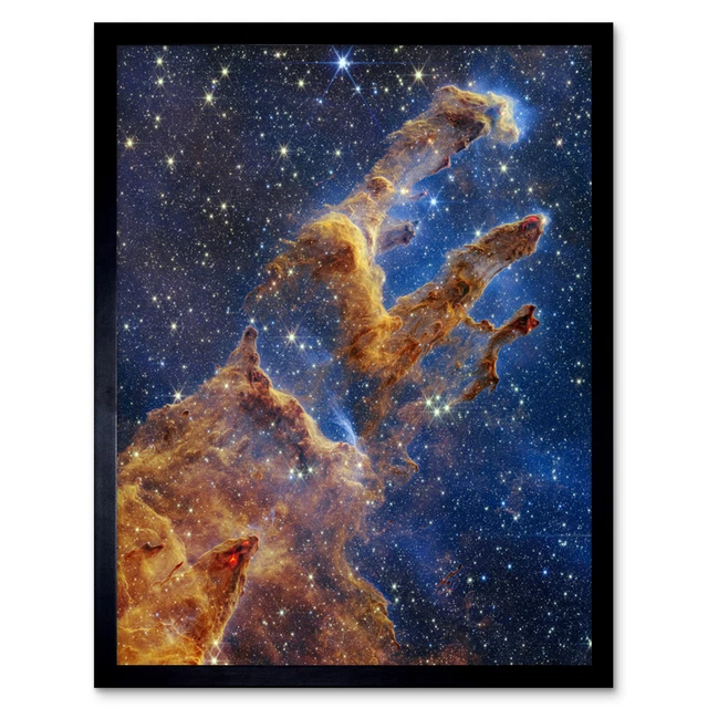 NASA JAMES WEBB Space Telescope Pillars of Creation Framed Wall Art