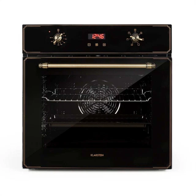 Forno Elettrico Incasso Ventilato 6 Programmi 50-250°C Nero Vintage Classe A
