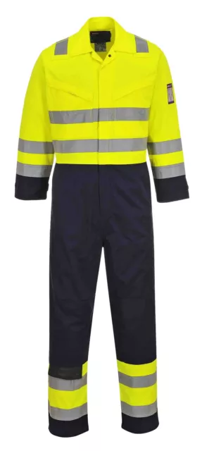 Portwest Hi Vis Modaflame Coverall Overall Contrast Flame Resistant MV28