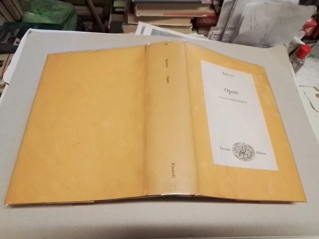 EPICURO - OPERE, A CURA DI G. ARRIGHETTI - EINAUDI, 1973, 3f24