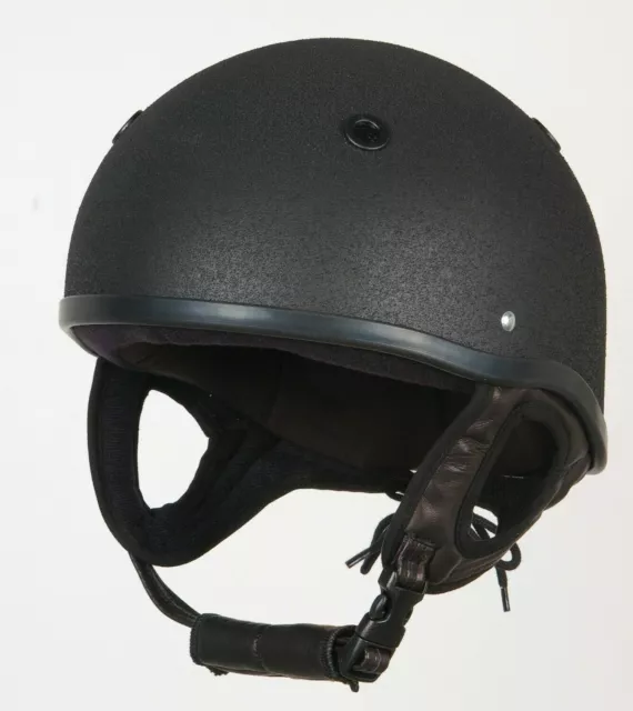 Champion Pro Lite De Luxe Jockey Skull Horse Riding Hat Helmet Black PAS015.2011