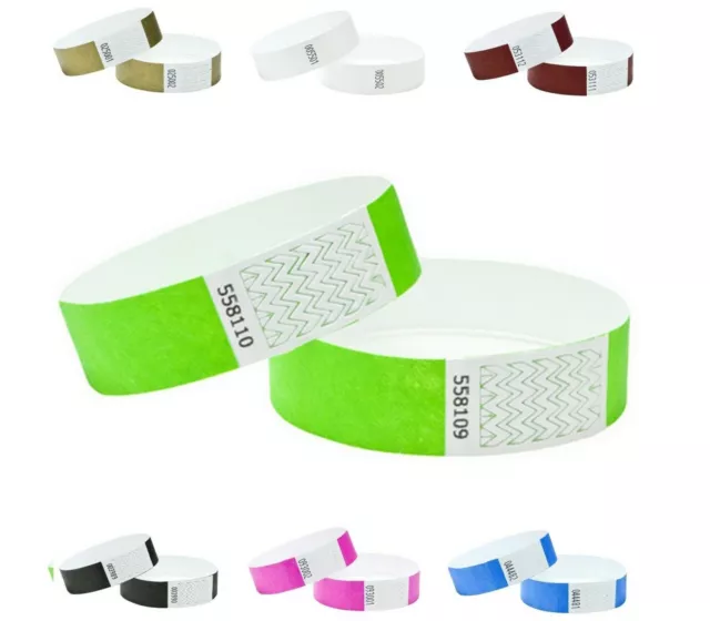 Wristbands Paper Like Plain Medical Bands Choice Of Colours  Security Event 19mm