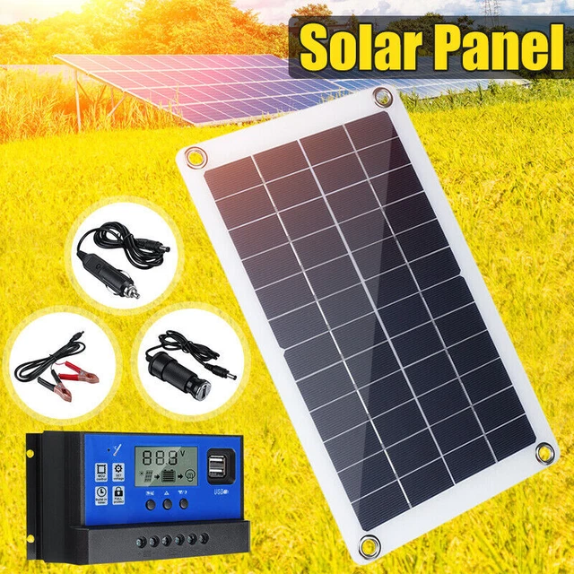 20W Kits Panneau Solaire 12V Chargeur Batterie avec 30A Contrôleur Caravan Boat