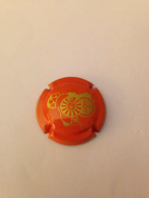 CAPSULE DE CHAMPAGNE VOIRIN JUMEL NoA1a ORANGE ET OR NON RÉFÉRENCÉ