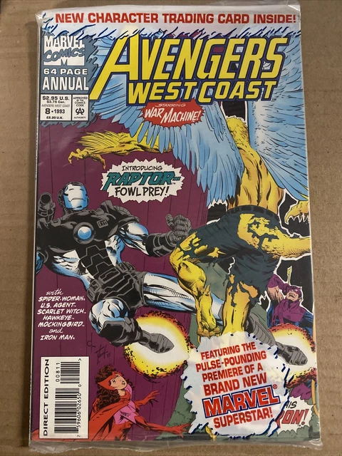 Avengers West Coast Annual #8 Polybagged With Trading Card Marvel Comics (1993)