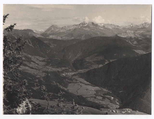 PHOTO Massif du Mont Blanc 1950 Sommet de la Bisanne Savoie Montagne Paysage de