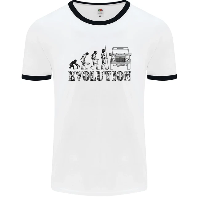 T-shirt 4x4 Evolution Off Roading Road Driving da uomo bianca