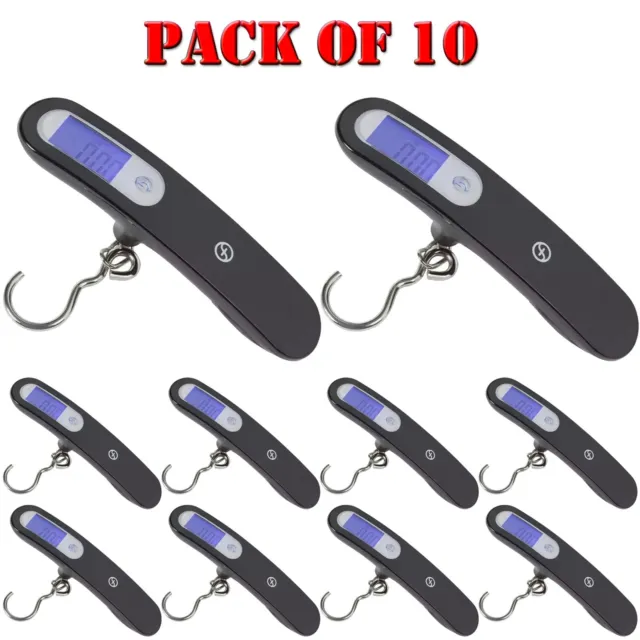 10 xFeatherstone Luggage Digital Portable Electronic Fishing Weights Scale Black