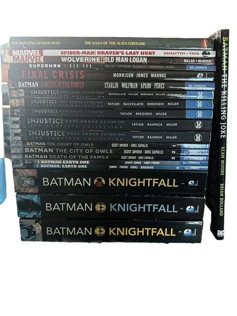 Graphic Novel Lot (Batman, Spider-Man, Wolverine, Superman, Injustice)